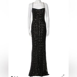 La Femme Leather Evening Gown